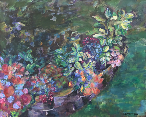 acrylic on canvas painting titled "Along The Curve"