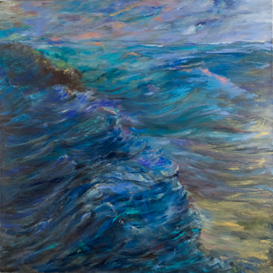 acrylic on canvas painting titled "Evening"