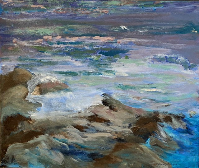 acrylic on canvas painting titled "Gentle Splash"