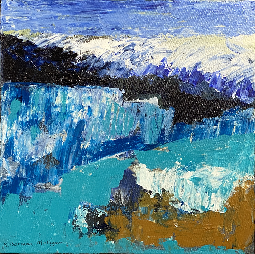 acrylic on canvas painting titled "Glacier Passage"