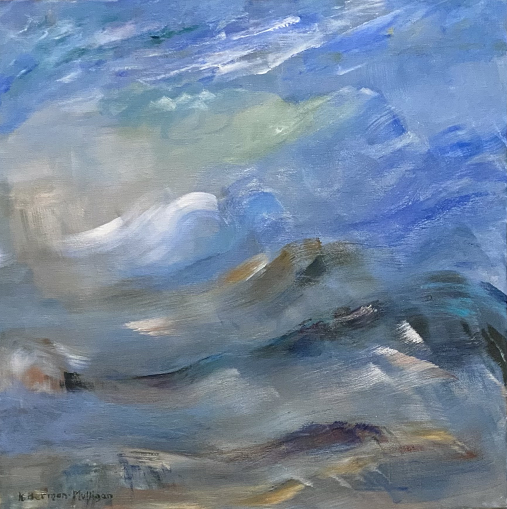 acrylic on canvas painting titled "Heading In"