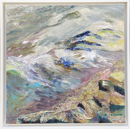 acrylic on canvas painting titled "High Tide In Fog"