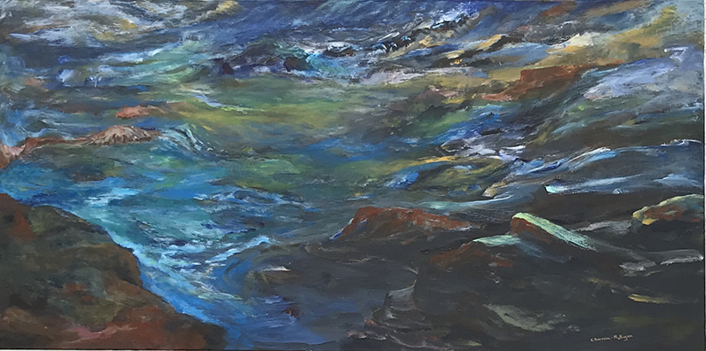 acrylic on canvas painting titled "Light In The Dark"