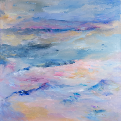 acrylic on canvas painting titled "Moody Blues"