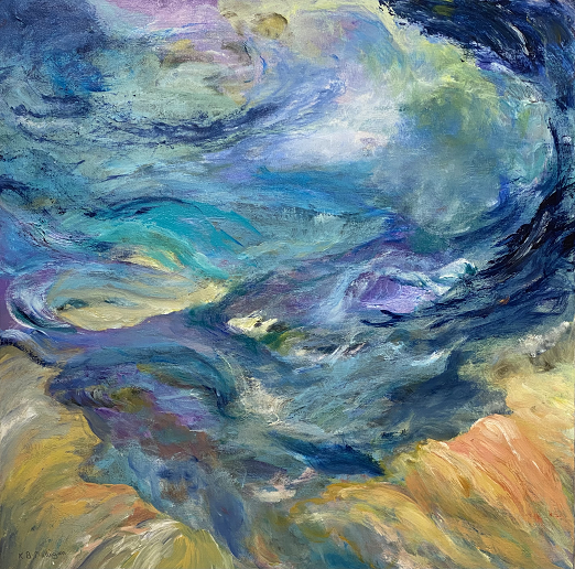 acrylic on canvas painting titled "The Gathering"