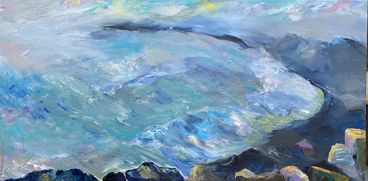 acrylic on canvas painting titled "The Sun Came Out"