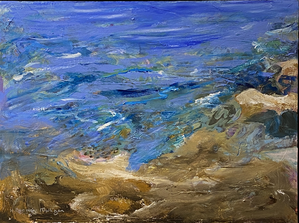 acrylic on canvas painting titled "View From The Hill"