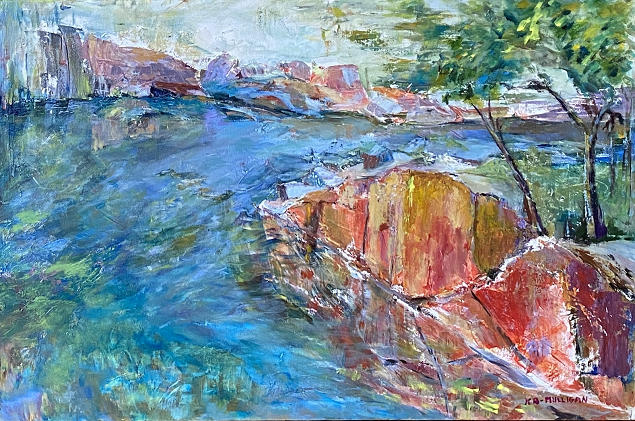 acrylic on canvas painting titled "Water Filled"