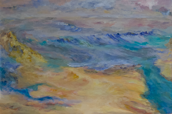 acrylic on canvas painting titled "Wispy"